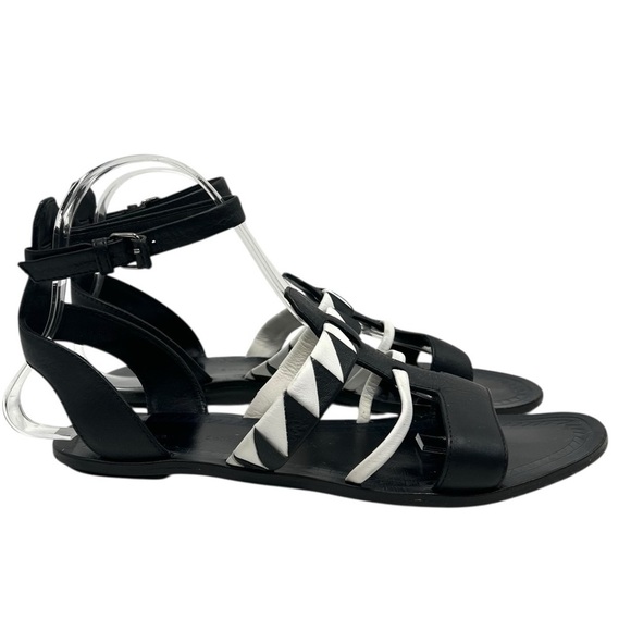 Proenza Schouler Leather Two Tone Gladiator Ankle Strap Sandals Women’s 38 - Picture 2 of 15